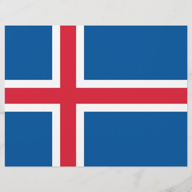 En-tête avec Drapeau d'Islande (Devant)