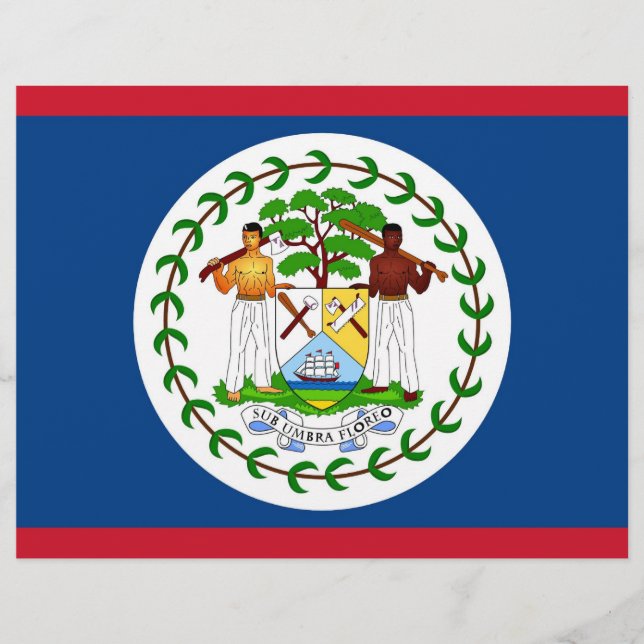 En-tête avec Drapeau du Belize (Devant)