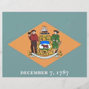 En-tête avec Drapeau du Delaware, États-Unis