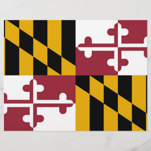 En-tête avec Drapeau du Maryland, États-Unis