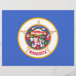 En-tête avec Drapeau du Minnesota, États-Unis