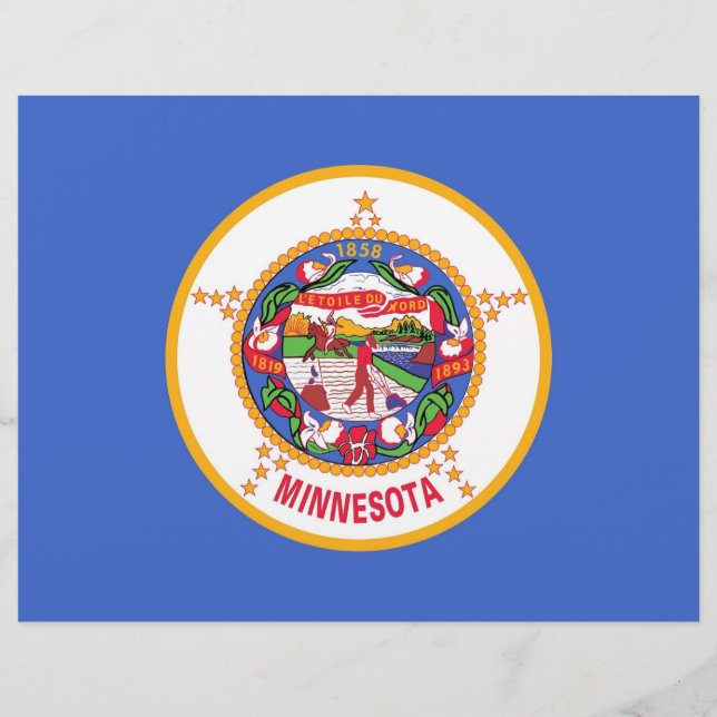 En-tête avec Drapeau du Minnesota, États-Unis (Devant)