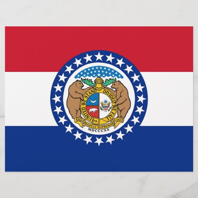 En-tête avec Drapeau du Missouri, USA (Devant)