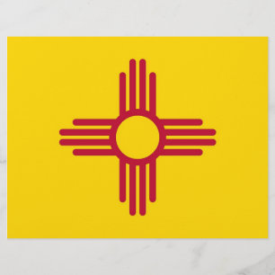 En-tête avec Drapeau du Nouveau-Mexique, USA