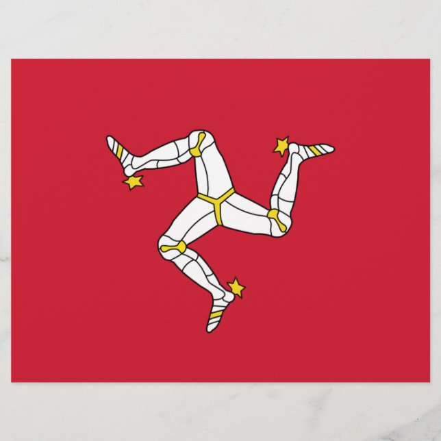 En-tête avec Isle of Man Flag, Royaume-Uni (Devant)