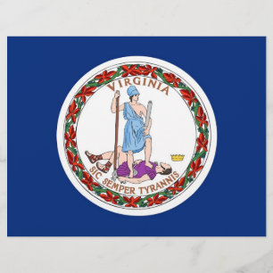 En-tête avec le drapeau de Virginie, États-Unis