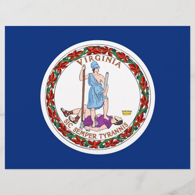 En-tête avec le drapeau de Virginie, États-Unis (Devant)