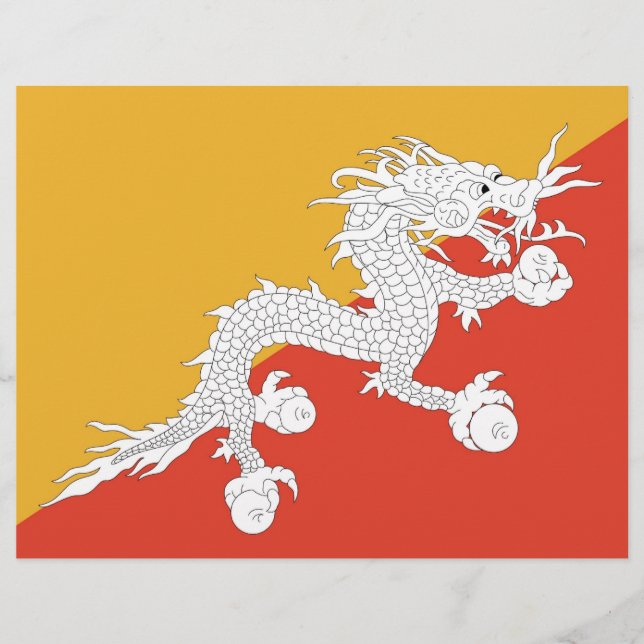 En-tête avec le drapeau du Bhoutan (Devant)