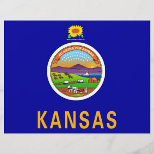 En-tête avec le drapeau du Kansas, États-Unis