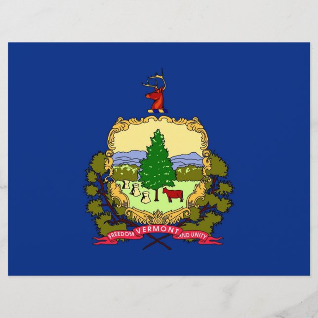 En-tête avec le drapeau du Vermont, États-Unis (Devant)