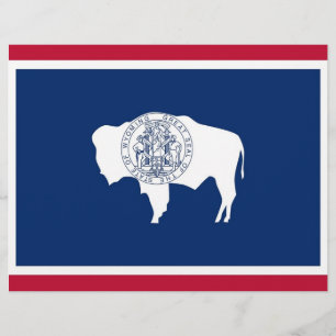 En-tête avec le drapeau du Wyoming, États-Unis