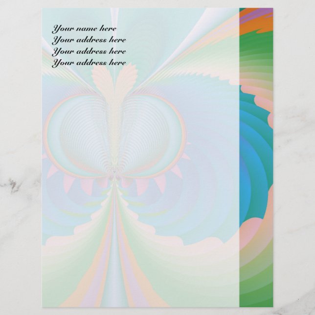 En-tête Avec Motif Papier à lettres Papillon (Devant)