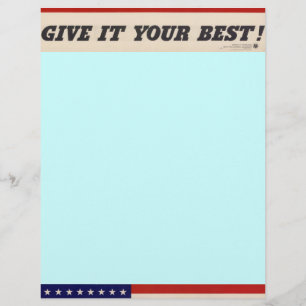 En-tête d'affiche patriotique de la Seconde Guerre