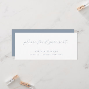 En-tête de carte de siège minimaliste chic Mariage