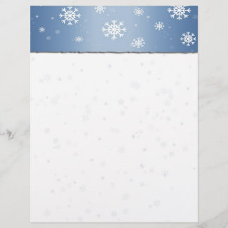 En-tête de la bordure du flocon de neige bleu