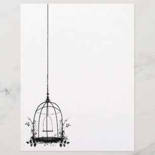 En-tête de la cage vintage pour oiseaux