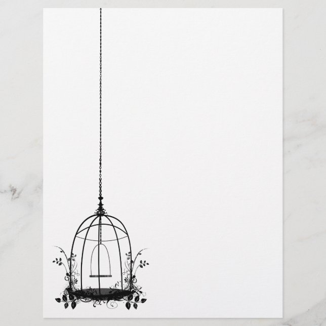 En-tête de la cage vintage pour oiseaux (Devant)