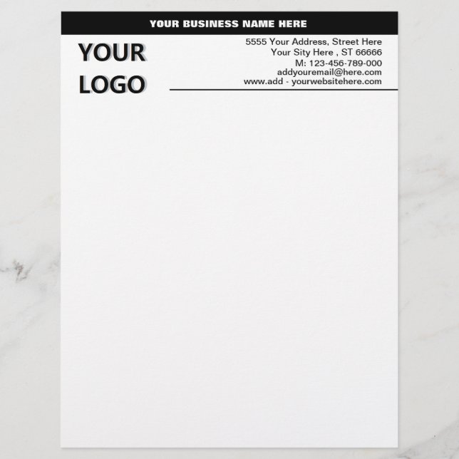 En-tête de la lettre d'information sur le logo de  (Devant)