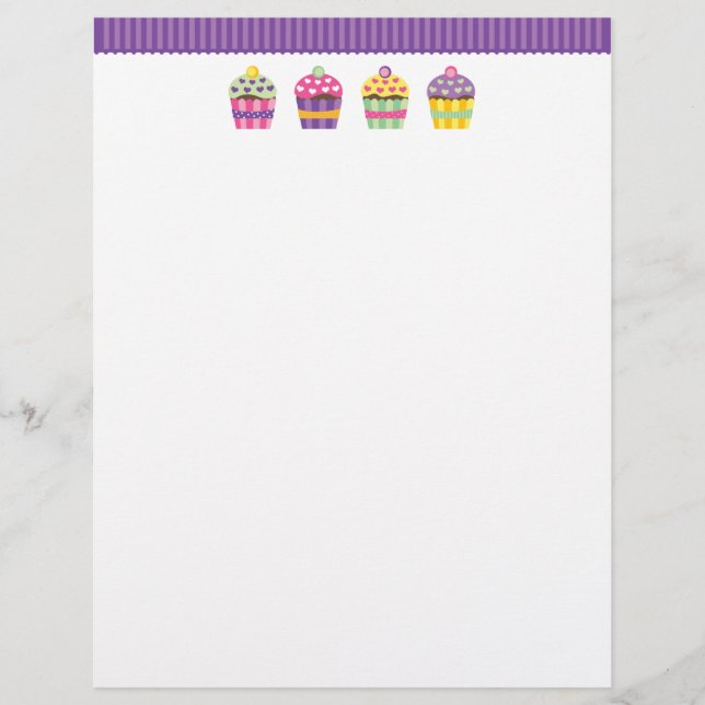 En-tête de la lettre Heart 'N Motif Cupcake (Devant)