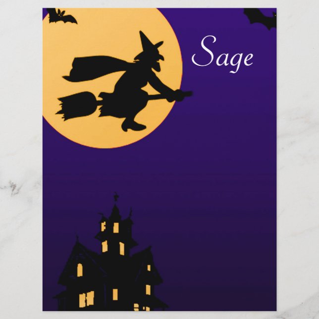 En-tête de la lettre Sage Halloween (Devant)