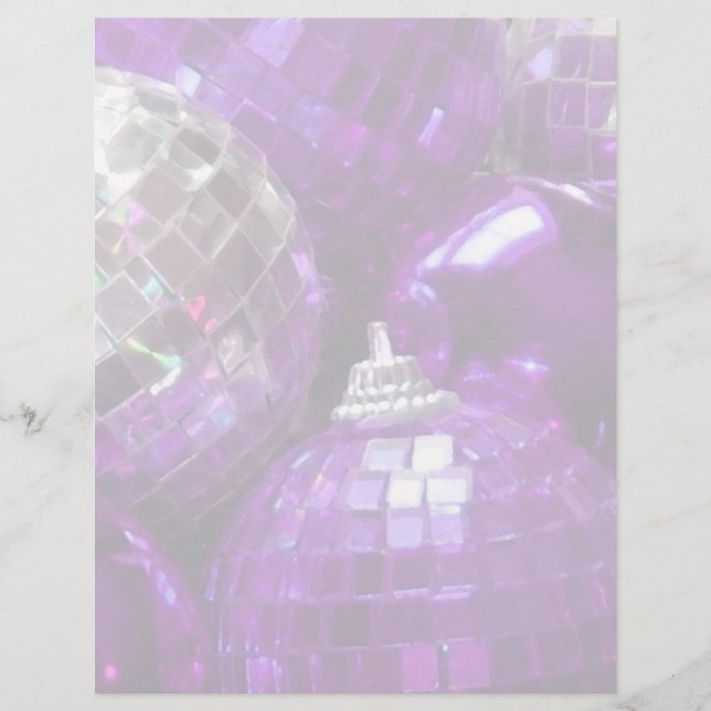 En-tête de l'en-tête Baubles violets (Devant)