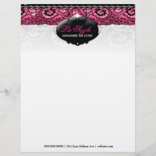 En-tête De Lettre 311-Lace De Luxe - diamants roses