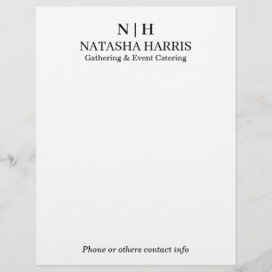 En-tête de lettre à logo monogramme minimaliste mo
