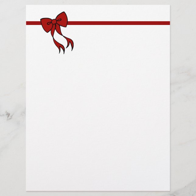 En-tête de lettre à ruban de Noël (Devant)