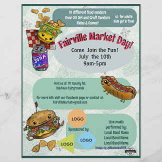 En-tête De Lettre Affiche de l'événement du jour de marché (sans IA)