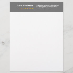 En-tête De Lettre Agréable Gris Jaune Blanc Charme