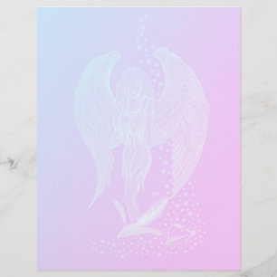 En-tête De Lettre Angel perdu en amour, noir et vert Design