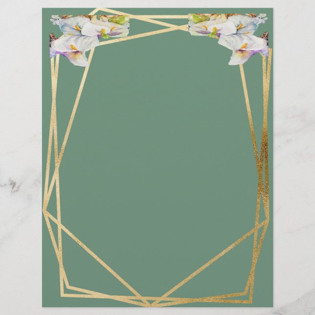 En-tête De Lettre Aquarelle cals blancs (Devant)