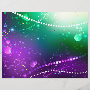 En-tête De Lettre Arrière - plan mardi Gras Festive violet