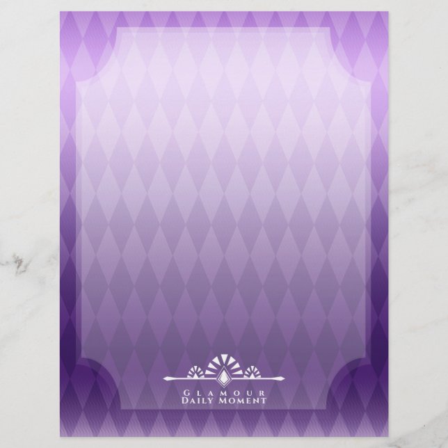 En-tête De Lettre Art Déco Luxe violet (Devant)