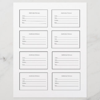 En-tête De Lettre Artwork Labels for Art Shows and Exhibitions