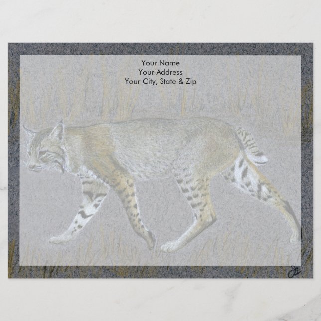 En-tête De Lettre Avec Motif Bobcat (Devant)