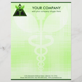 En-tête De Lettre Avec Motif Bureau des symboles de médecine alternative de Céd
