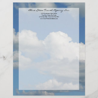 En-tête De Lettre Avec Motif Ciel bleu clair