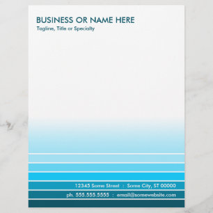 En-tête De Lettre Avec Motif échantillon bleu