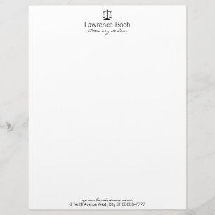 En-tête De Lettre Avec Motif Échelles de justice (loi)