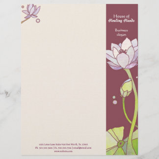 En-tête De Lettre Avec Motif Élégant Lotus Spa ou mode