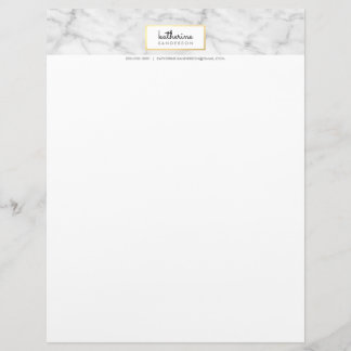 En-tête De Lettre Avec Motif EMBLEM PROFESSIONNEL marbre moderne noir faux or
