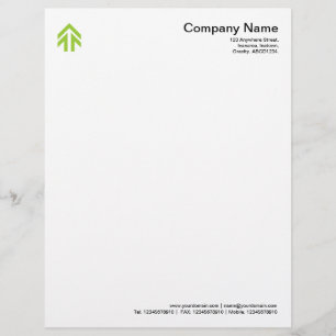 En-tête De Lettre Avec Motif Flèche - Martian Green