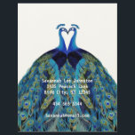 En-tête De Lettre Avec Motif Funky Vintage Peacocks Kissing Letterhead<br><div class="desc">Vintage Peacocks Kissing Letterhead avec impression sur le dos. Vous utilisez le côté vide pour votre correspondance.</div>