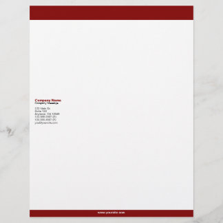 En-tête De Lettre Avec Motif Le rouge foncé barre l'en-tête de lettre