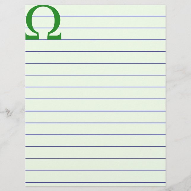 En-tête De Lettre Avec Motif Oméga (Devant)