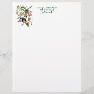 En-tête De Lettre Avec Motif Page Botanique vintage