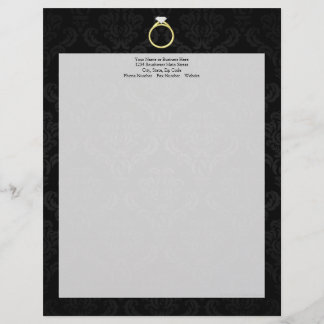 En-tête De Lettre Avec Motif Ring Solitaire
