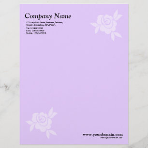 En-tête De Lettre Avec Motif Rose élégant - Violet clair