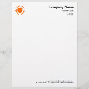 En-tête De Lettre Avec Motif Sun 01 - Orange
